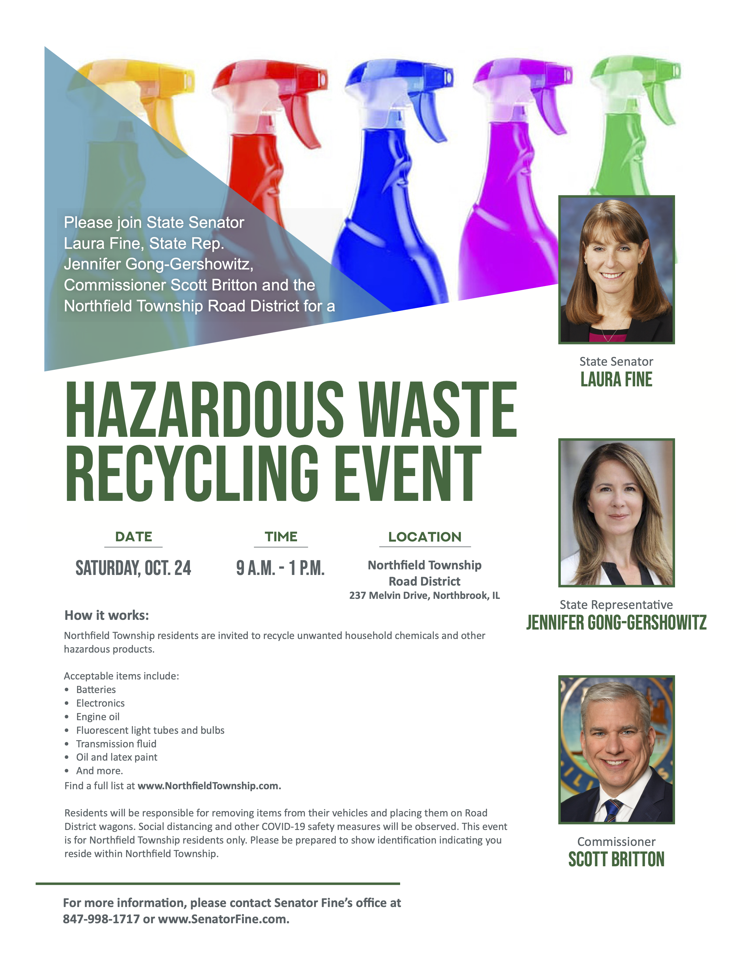 Fine Hazardous Waste Recycling Event Flyer